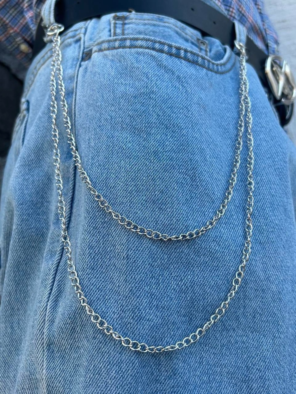 Gothic Punk Simple Double-layer Pants Chain ,Emo Grunge Wallet chain